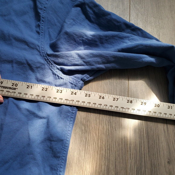 Rag Bone Shirt Button Up Mens XXL Blue Solid Classic Preppy Designer Business - Picture 4 of 8